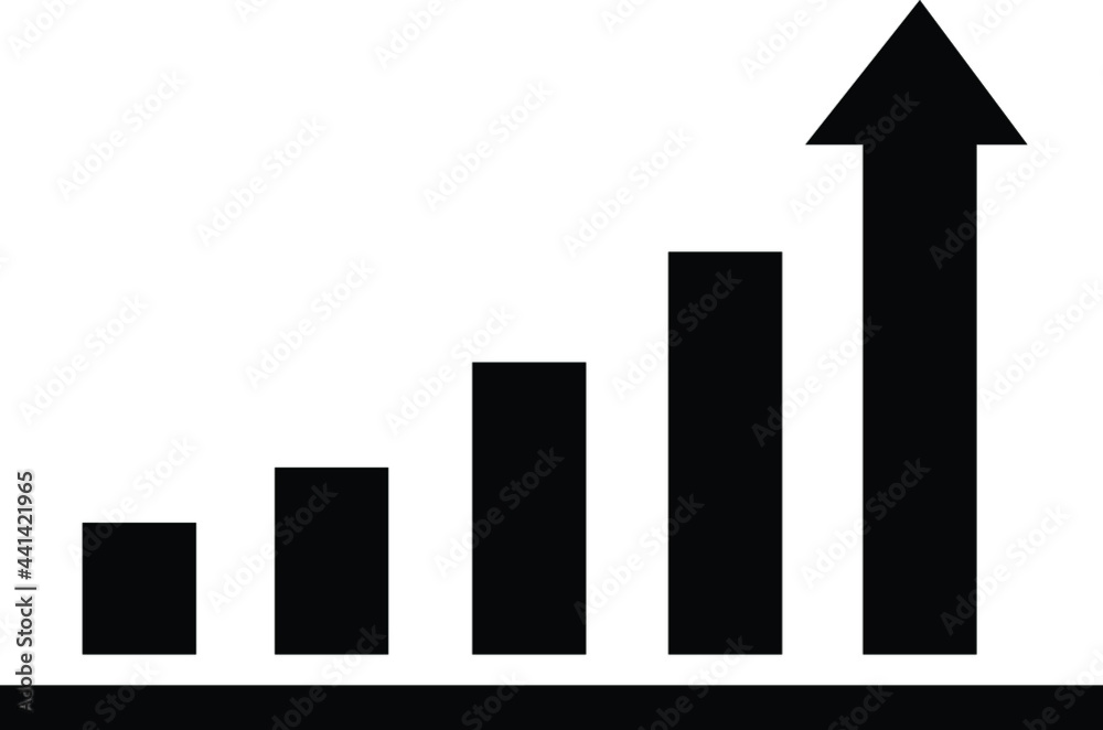 growing graph icon growing graph icon