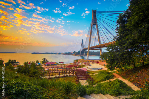 Barelang bridge in the morning Batam Island photo