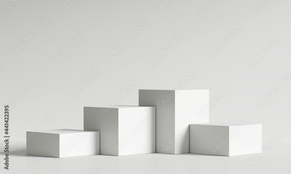 Podium product display stand on white background. 3D rendering Podium product display stand on white background. 3D rendering
