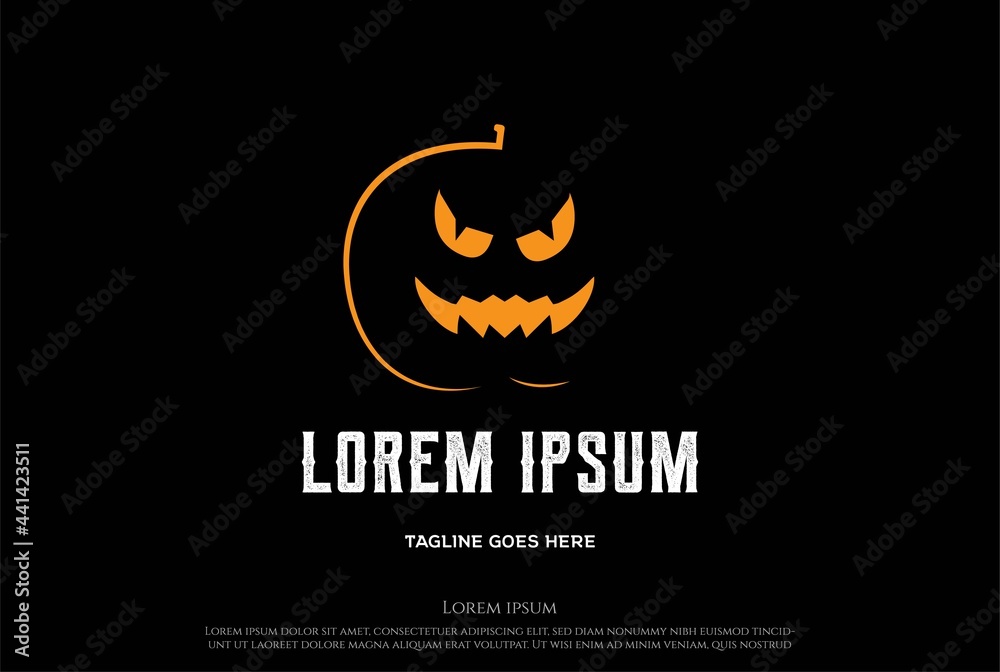 Halloween Pumpkin Mascot Logo Design Vector Halloween Pumpkin Mascot Logo Design Vector