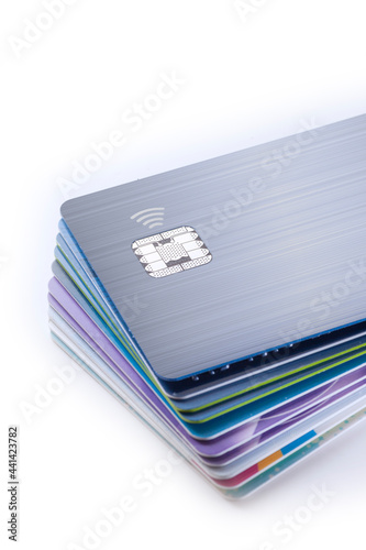 Blank contactless chip credit card