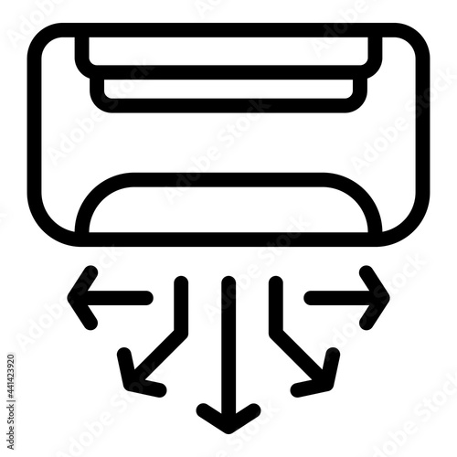 Repair air conditioner air direction icon. Outline Repair air conditioner air direction vector icon for web design isolated on white background
