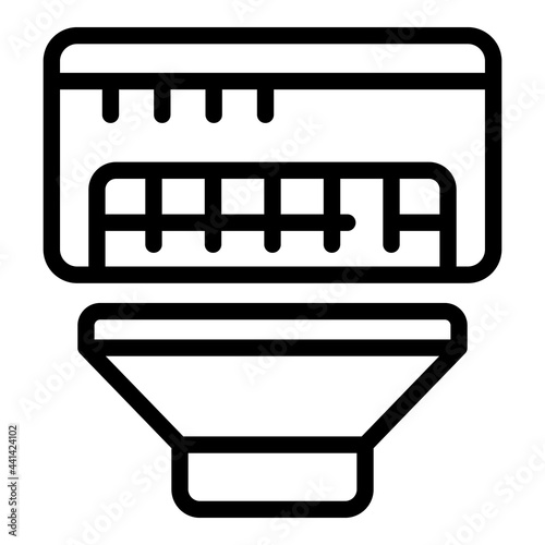 Repair air conditioner install icon. Outline Repair air conditioner install vector icon for web design isolated on white background