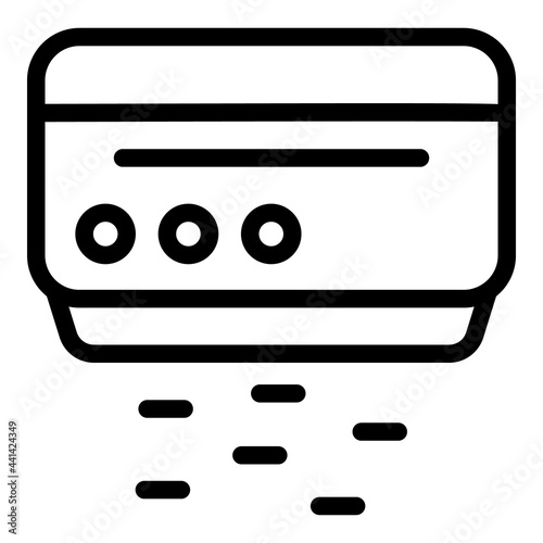 Repair air conditioner working icon. Outline Repair air conditioner working vector icon for web design isolated on white background