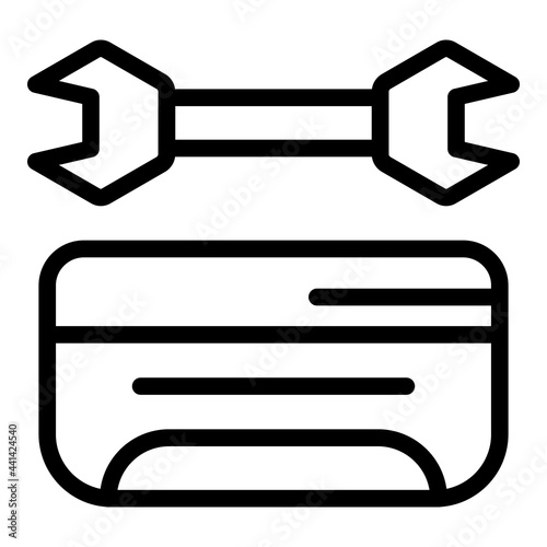 Repair air conditioner clean icon. Outline Repair air conditioner clean vector icon for web design isolated on white background