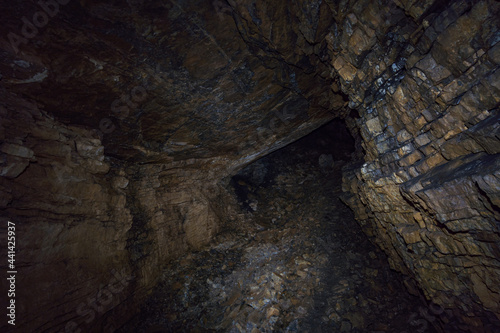 Giant rock halls of the Schneckenloch karst cave near Schoenenbach in Austria © mindscapephotos
