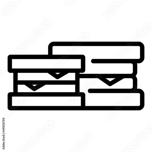 Take away sandwich icon. Outline Take away sandwich vector icon for web design isolated on white background