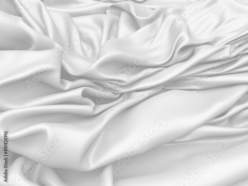 White fabric texture background. Luxury cloth background