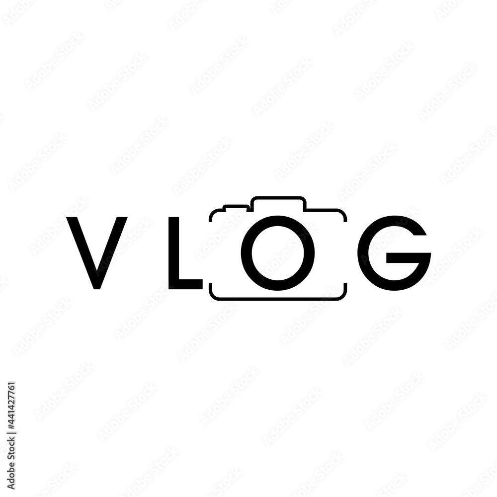 Vlog icon isolated on white background Vlog icon isolated on white background