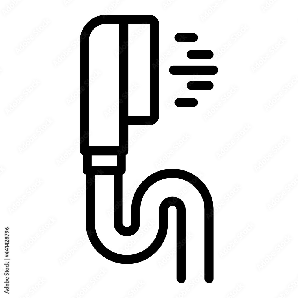 Shower head cold icon. Outline Shower head cold vector icon for web design isolated on white background Shower head cold icon. Outline Shower head cold vector icon for web design isolated on white background