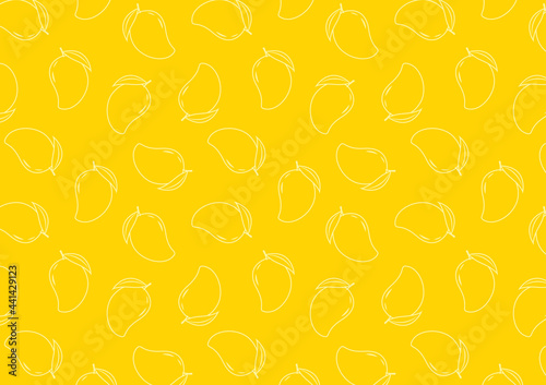 Mango pattern wallpaper. Mango symbol vector.