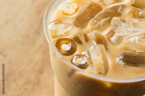 Cold Coffee On Wood photo