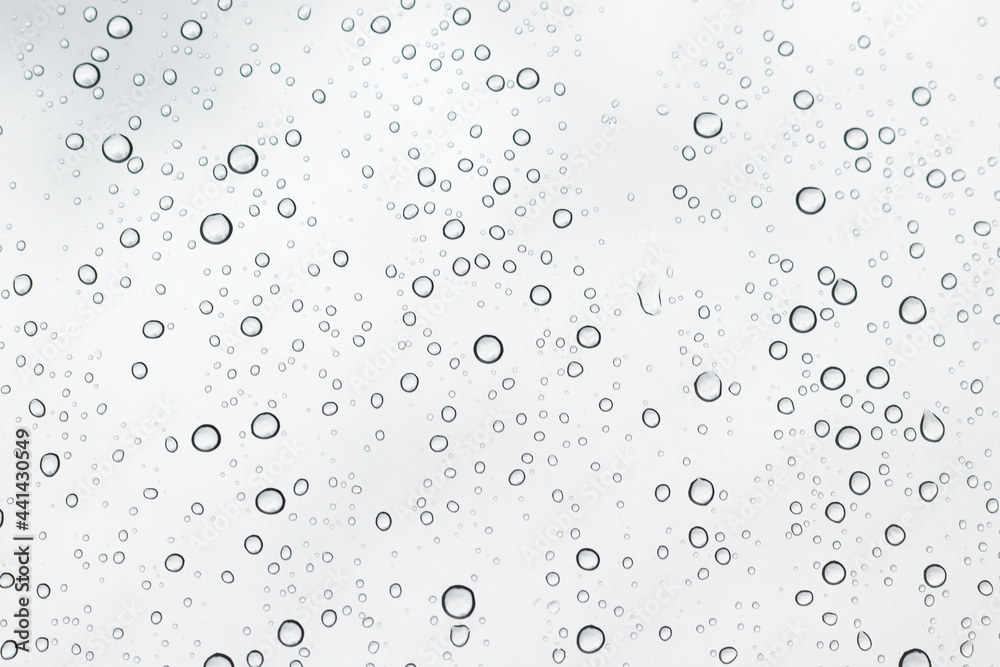 water drops on glass background