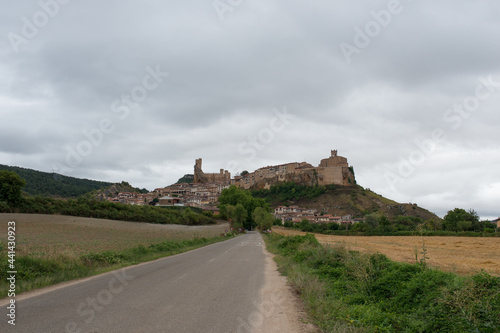 Beautiful view of Frias, historical village with castle, church and traditional houses. Burgos, Merindades, Spain.