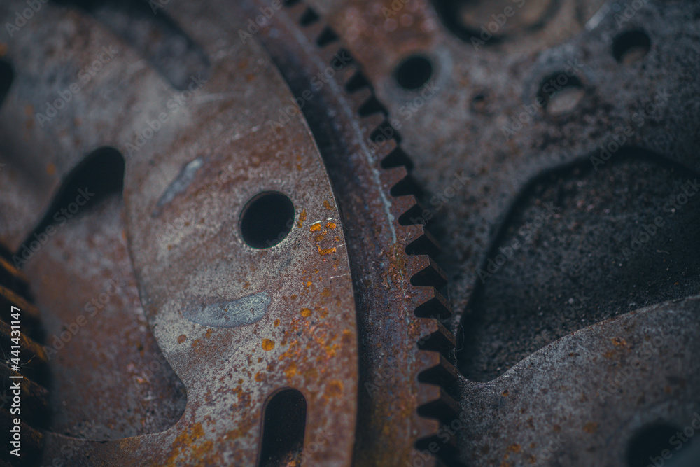 Car motor parts. Auto motor mechanic spare or automotive piece on dark background Car motor parts. Auto motor mechanic spare or automotive piece on dark background
