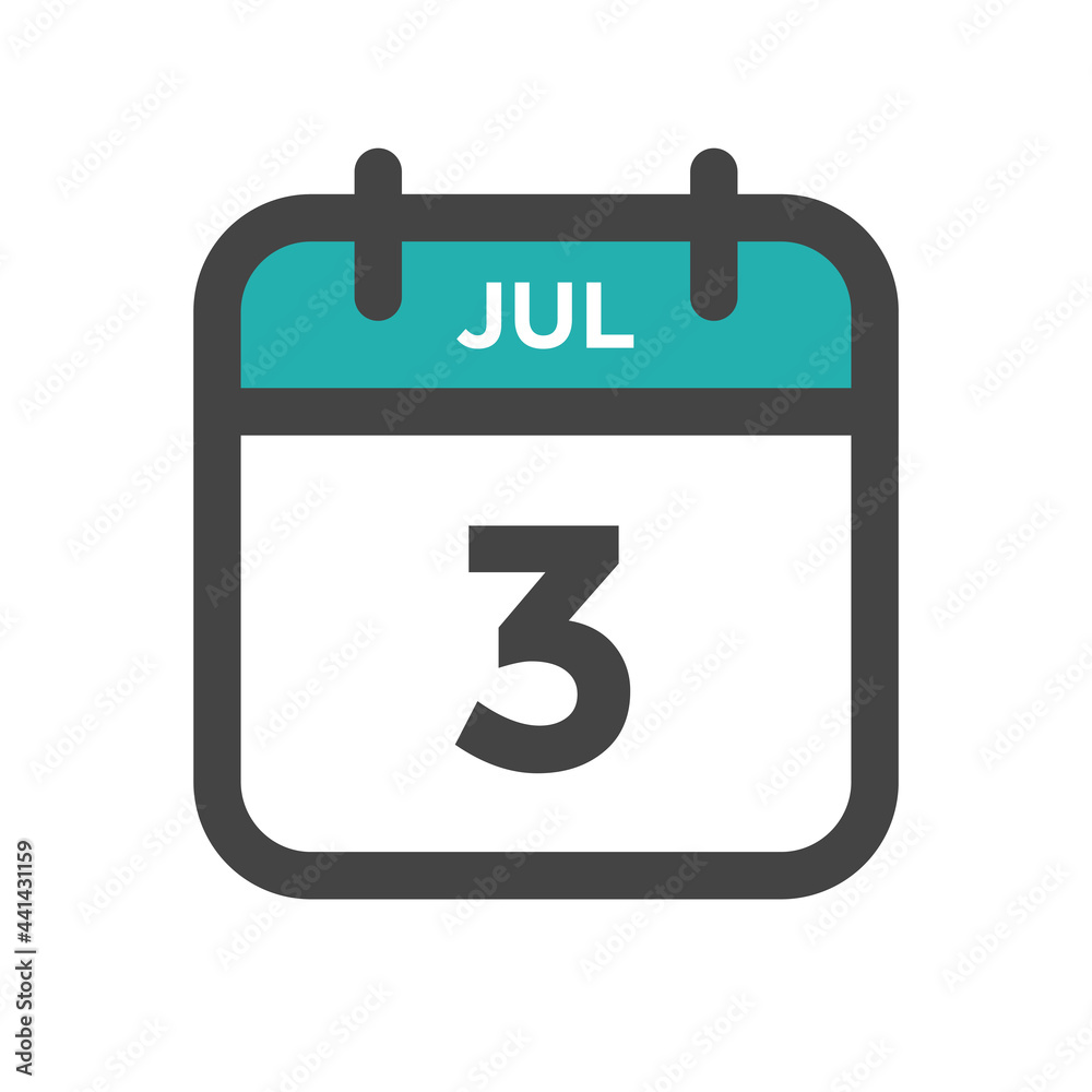 July 3 Calendar Day or Calender Date for Deadlines or Appointment July 3 Calendar Day or Calender Date for Deadlines or Appointment