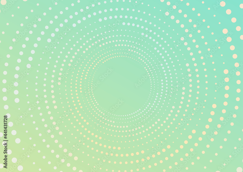 Spiral dots on gradient background. Vector illustration.