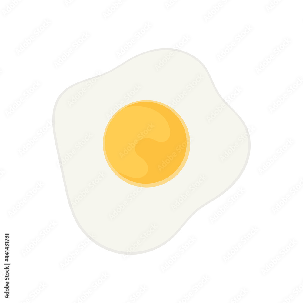 fried egg isolated on white, vector illustration fried egg isolated on white, vector illustration