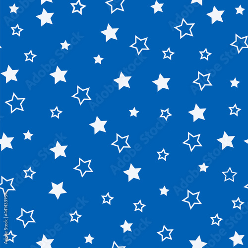 Stars seamless pattern. Design for fabric  wrapping paper  background  wallpaper. Vector.