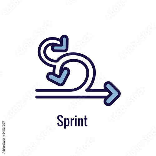 Agile Scrum Process, development icon