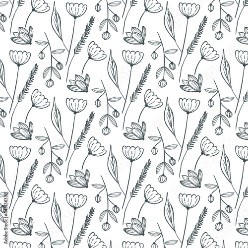 estampa florata do campo