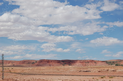 The unique desert landscape outside Tuba City  in Coconino County  Arizona.