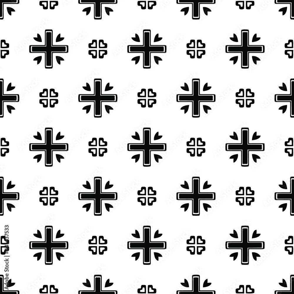 floral seamless pattern background.Geometric ornament for wallpapers and backgrounds. Black and white pattern.
floral seamless pattern background.Geometric ornament for wallpapers and backgrounds. Black and white pattern.