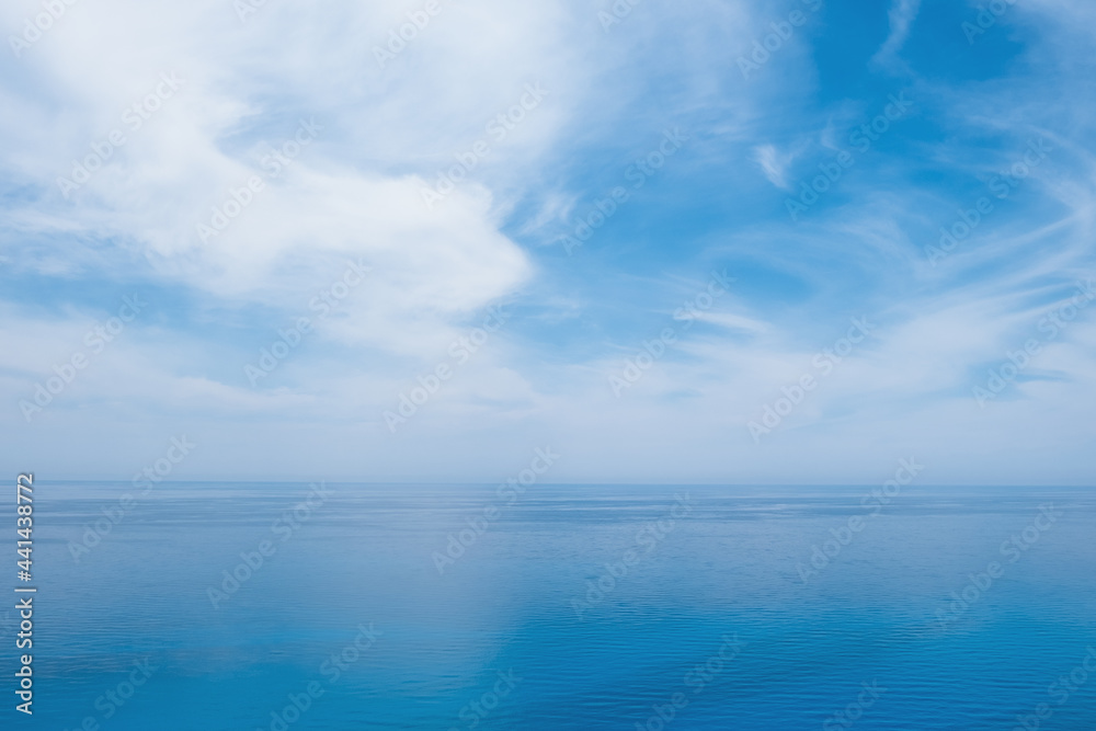 Endless tranquil seascape with cloudy sky. Endless tranquil seascape with cloudy sky.