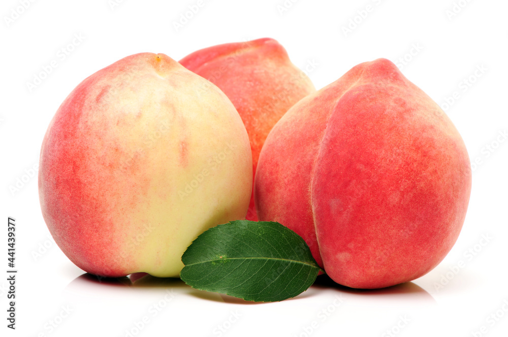 fresh red peach isolated on white background fresh red peach isolated on white background