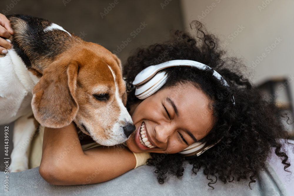 Young happy african woman in casual wear Young happy african woman in casual wear