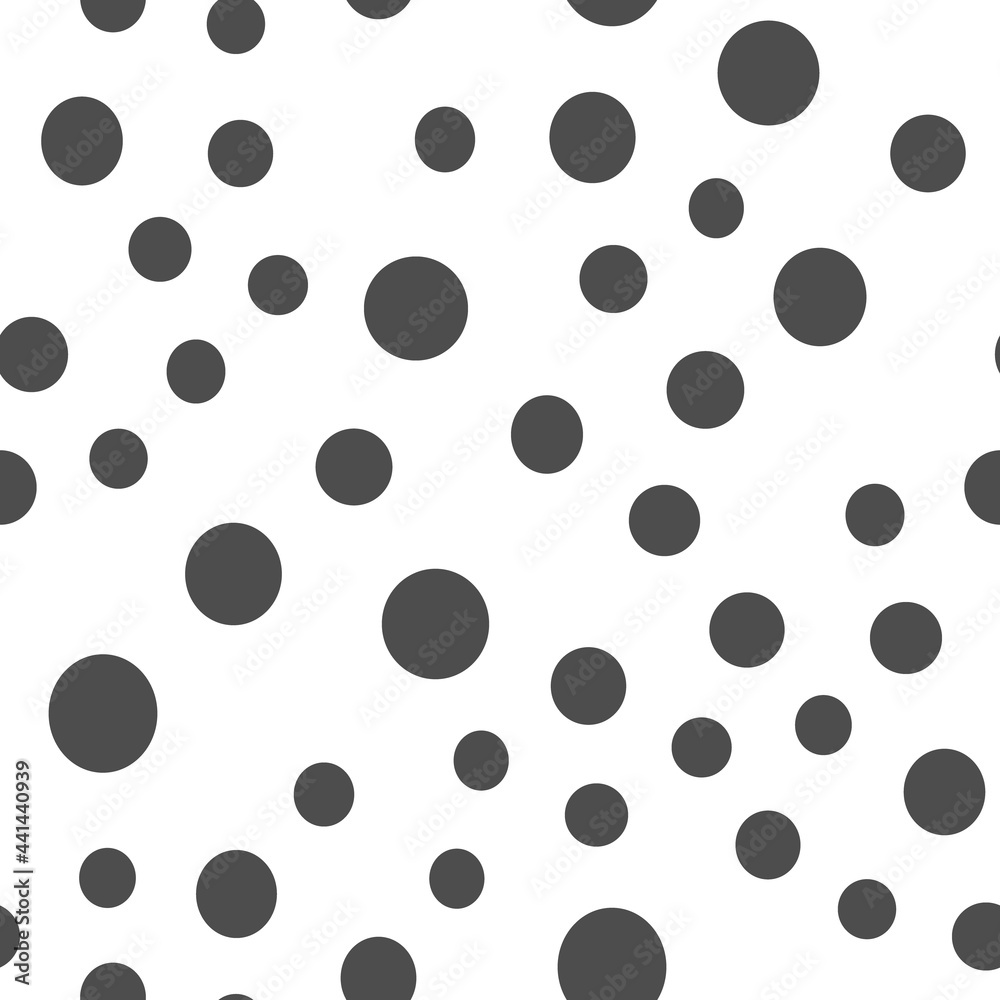 Dots Background with irregular, chaotic circles. Points seamless texture pattern.