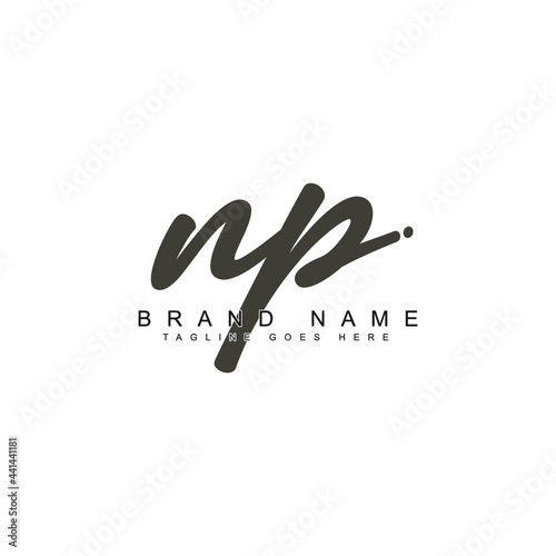 Initial Letter NP Logo - Simple Signature Logo