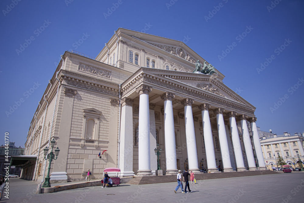 Bolshoi Theater in Moscow, on Mokhovaya Square, Russia