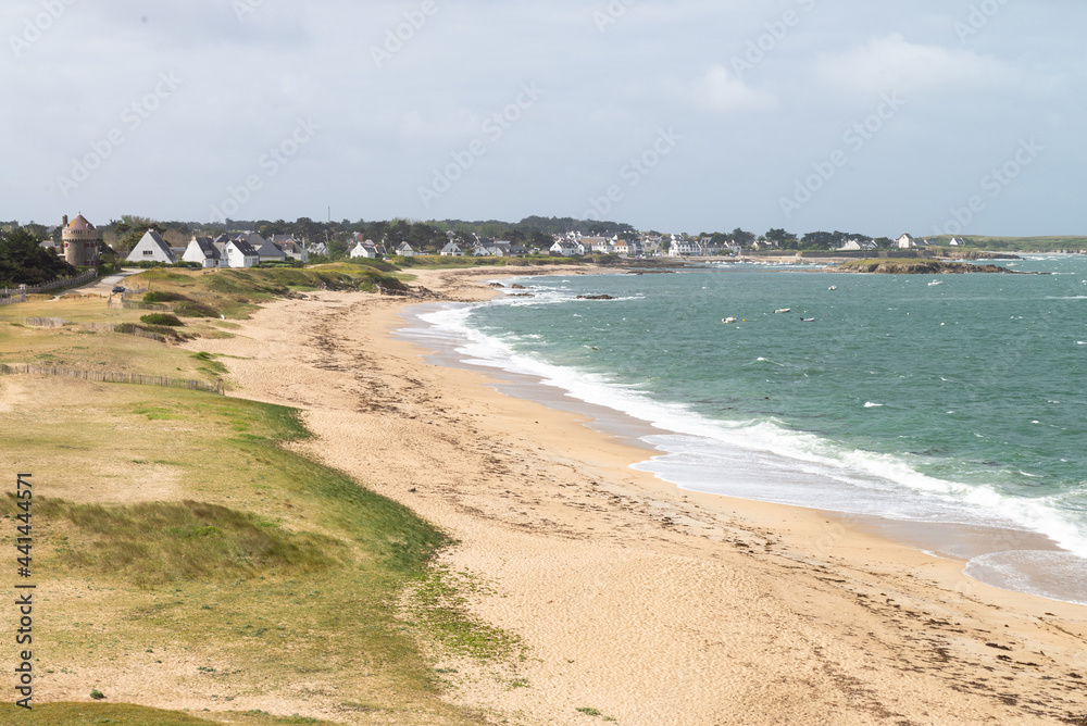 Vue sur la plage depuis le fort de Penthièvre (Côte sauvage, Quiberon)