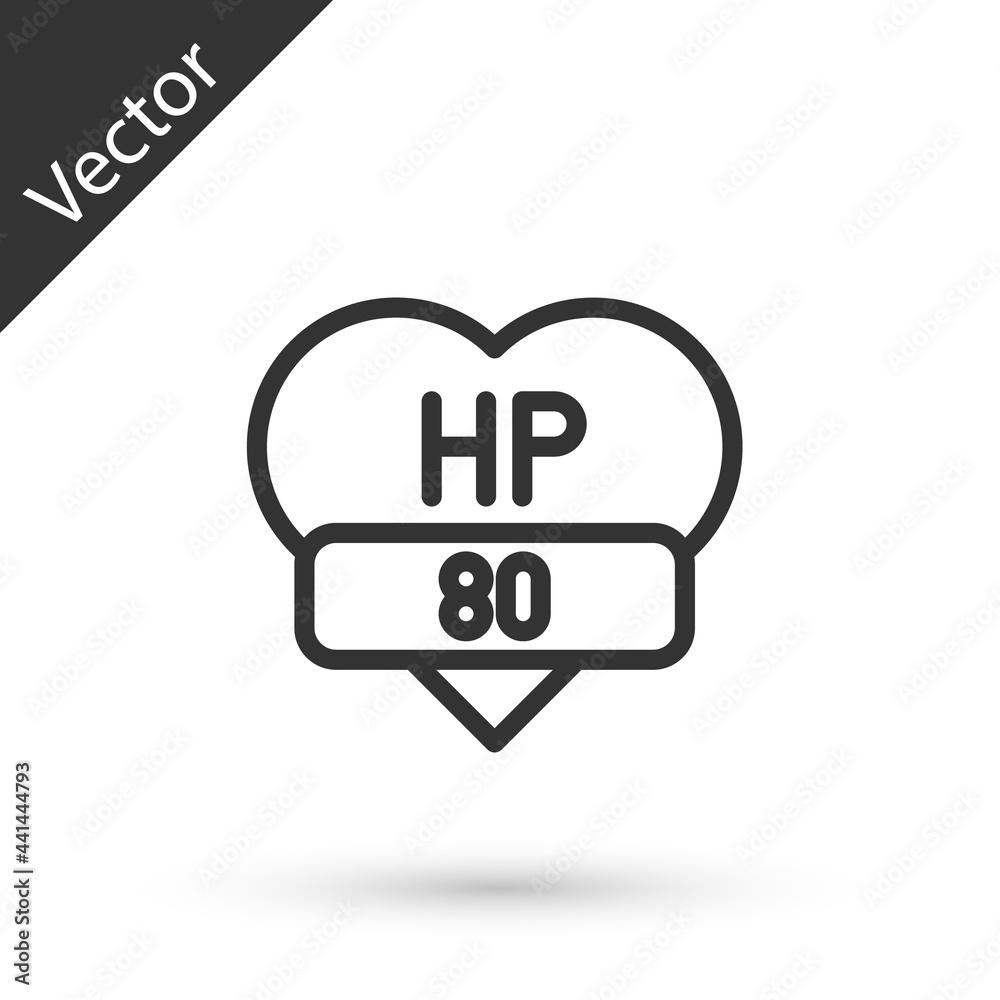 Grey line Video game bar icon isolated on white background. Vector Grey line Video game bar icon isolated on white background. Vector