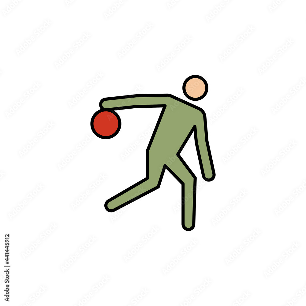 player, bowling line recolored icon. Signs and symbols can be used for web, logo, mobile app, UI, UX player, bowling line recolored icon. Signs and symbols can be used for web, logo, mobile app, UI, UX