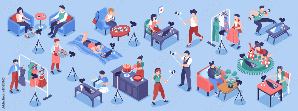 Blogger Isometric Color Set Blogger Isometric Color Set