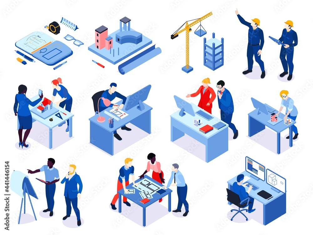 Architect Isometric Set Architect Isometric Set