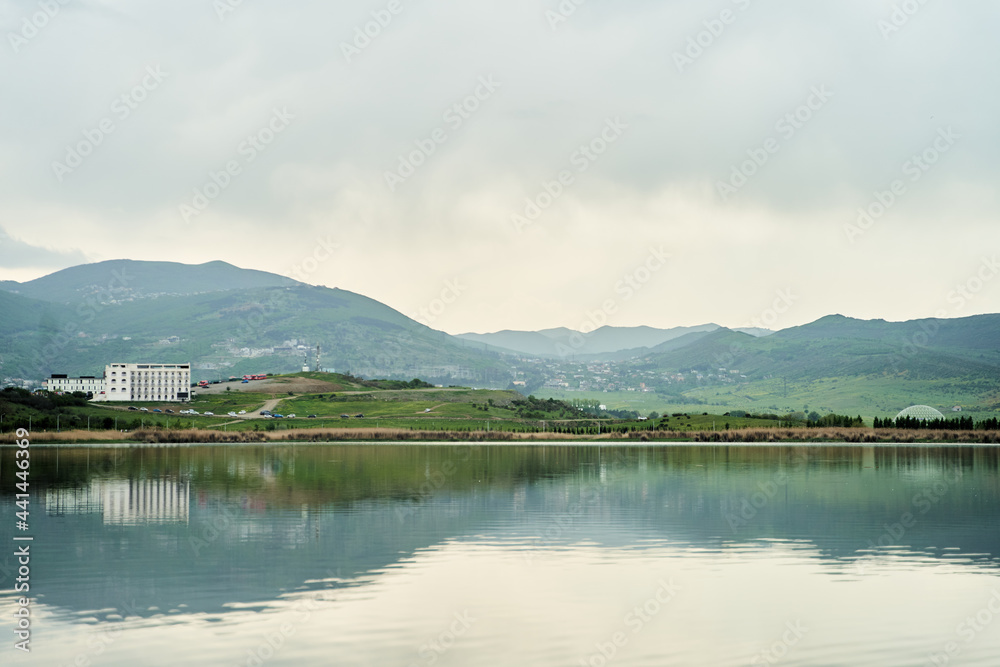 View of the beautiful lake Lisi. Lisi Park in Tbilisi, Georgia