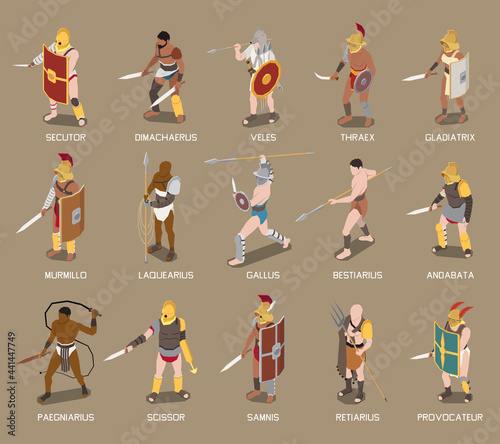 Roman Gladiators Isometric Set photo