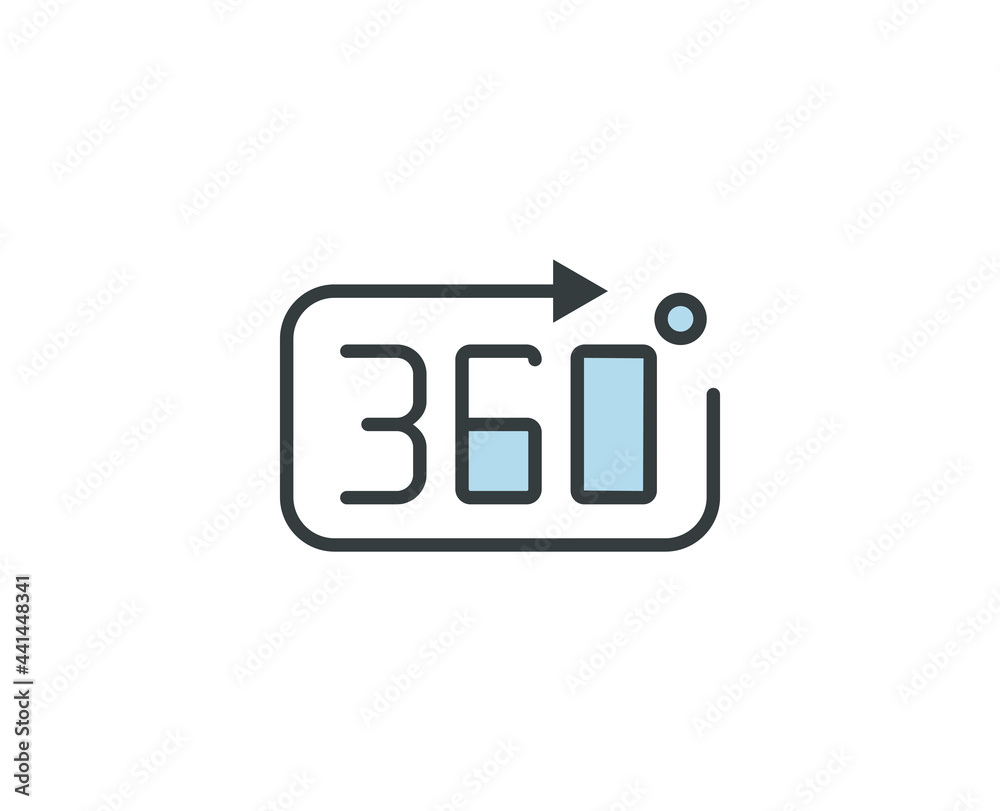 360 premium line icon. Simple high quality pictogram. Modern outline style icons. Stroke vector illustration on a white background. 360 premium line icon. Simple high quality pictogram. Modern outline style icons. Stroke vector illustration on a white background.