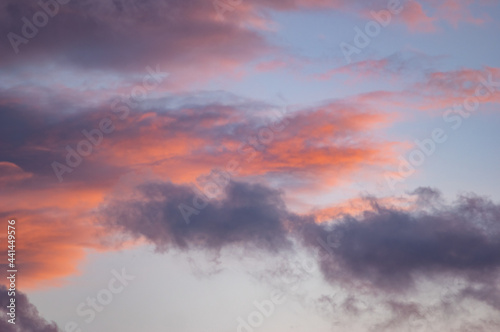 Beautiful orange sky during dusk