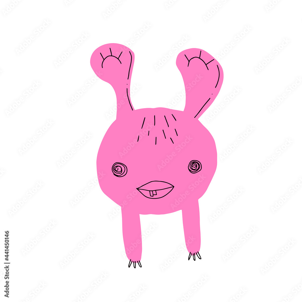 hand drawing monster illustration vector, doodle hand drawing monster illustration vector, doodle