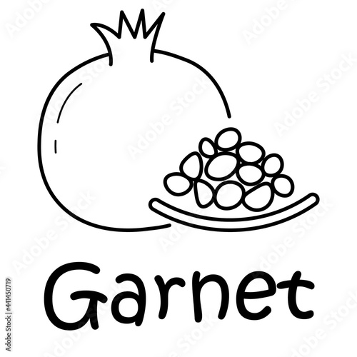 Badge garnet with the inscription. Vector, eps