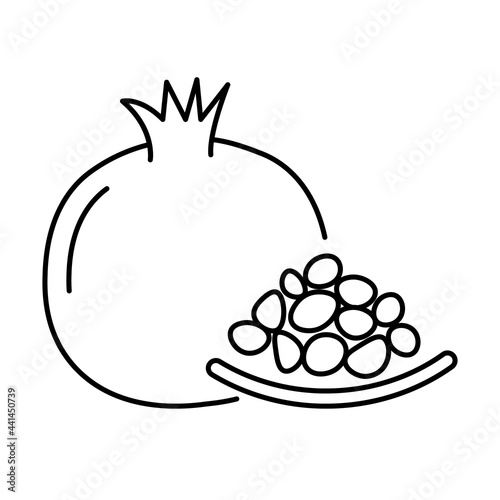 Badge  granat. Vector image, eps