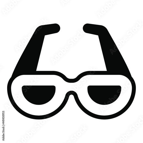 glasses, sunglasses black filled line icon, vector design usa independence day icon.