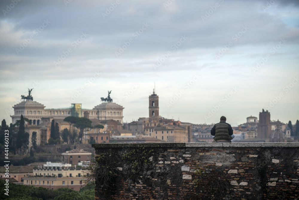 Obraz premium Matinée nuageuse à Rome