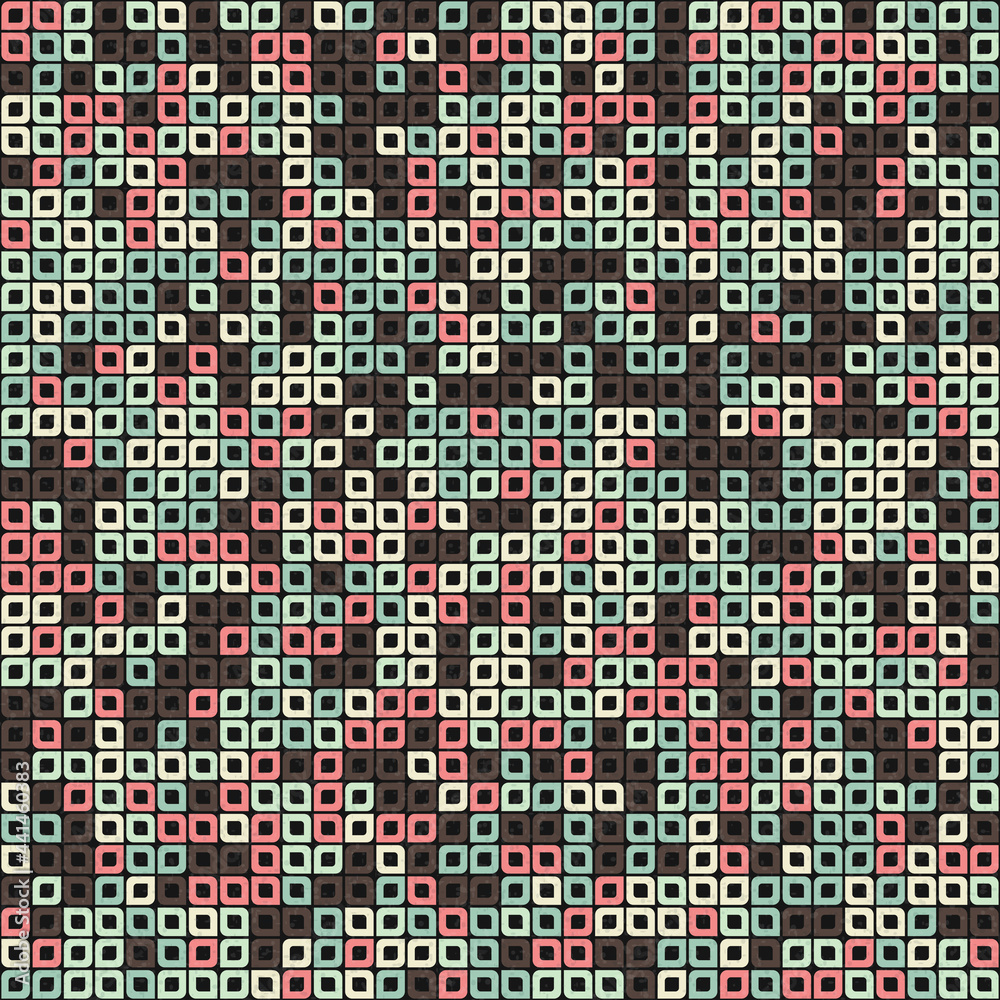 Fototapeta premium Abstract Geometric Pattern generative computational art illustration