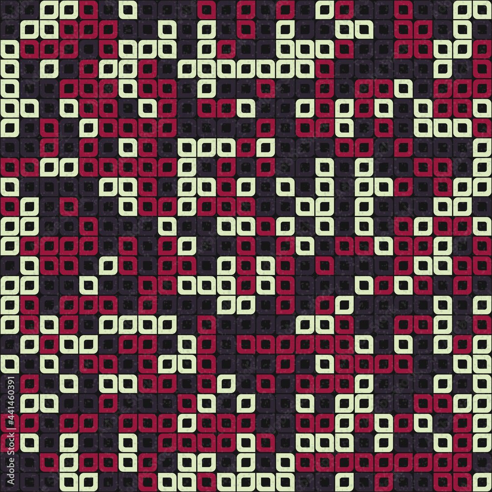 Fototapeta premium Abstract Geometric Pattern generative computational art illustration