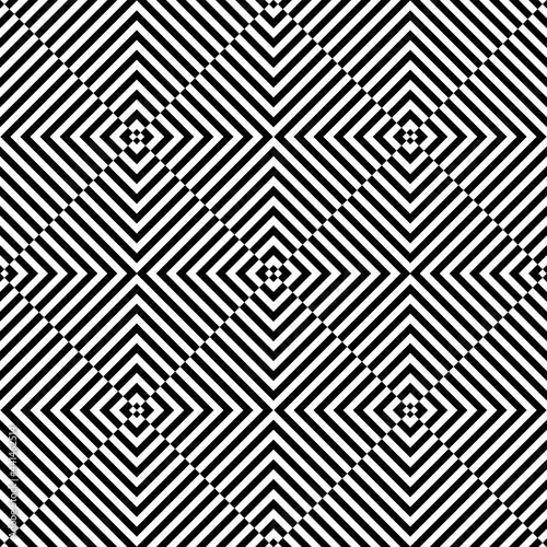 Seamless geometric checked op art pattern.